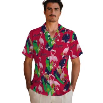 Buy Atlanta Braves Navy Green Hawaiian Shirt - MLB Tropical Flamingo Summer Shirt