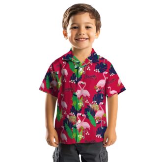 Buy Atlanta Braves Navy Green Hawaiian Shirt - MLB Tropical Flamingo Summer Shirt