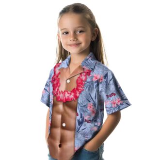 Limited Edition Atlanta Braves Chest Illusion Hawaiian Shirt - Navy MLB Baseball Fan Gear
