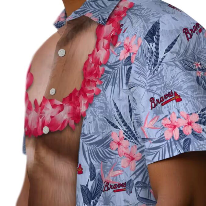 Limited Edition Atlanta Braves Chest Illusion Hawaiian Shirt - Navy MLB Baseball Fan Gear