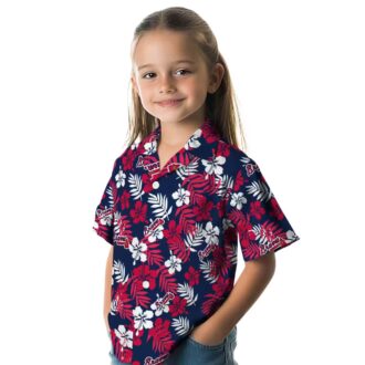 Limited Edition Atlanta Braves Hawaiian Shirt - Navy Tropical Floral Print