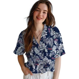 Men’s Atlanta Braves Summer Hawaiian Shirt - Tropical Leaf Aloha MLB Apparel