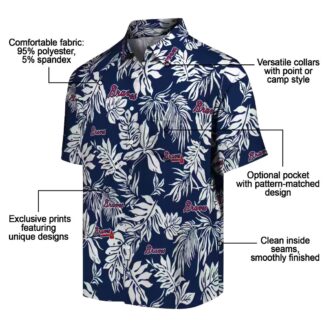 Men’s Atlanta Braves Summer Hawaiian Shirt - Tropical Leaf Aloha MLB Apparel