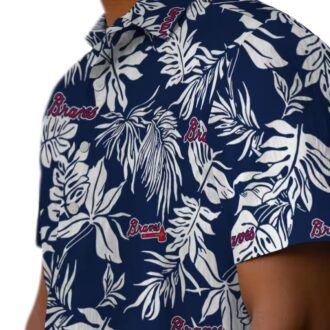 Men’s Atlanta Braves Summer Hawaiian Shirt - Tropical Leaf Aloha MLB Apparel