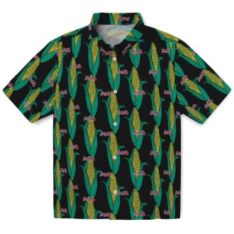 MLB Atlanta Braves Hawaiian Shirt - Green & Black Corn Design Vacation Shirt
