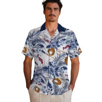 Personalized Atlanta Braves Floral Baseball Shirt - MLB Tropical Hawaiian Style