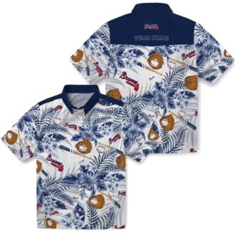 Personalized Atlanta Braves Floral Baseball Shirt - MLB Tropical Hawaiian Style