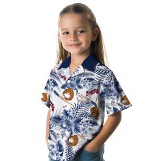 Personalized Atlanta Braves Floral Baseball Shirt - MLB Tropical Hawaiian Style
