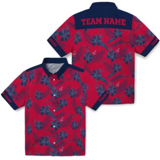 Personalized MLB Atlanta Braves Hawaiian Shirt - Red Botanical Print for Fans