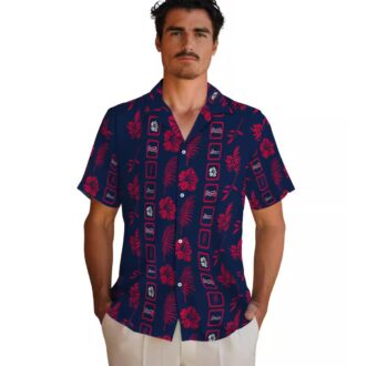 Shop Atlanta Braves Button Up Hawaiian Shirt – MLB Team Navy Floral Summer Wear