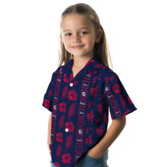 Shop Atlanta Braves Button Up Hawaiian Shirt – MLB Team Navy Floral Summer Wear