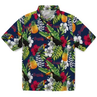 Shop MLB Atlanta Braves Navy Green Aloha Shirt - Summer Beach Floral Toucan Hawaiian Style