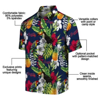 Shop MLB Atlanta Braves Navy Green Aloha Shirt - Summer Beach Floral Toucan Hawaiian Style