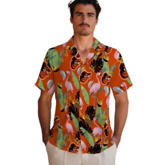 Baltimore Orioles Flamingo Leaves Hawaiian Shirt – Summer MLB Apparel with Tropical Orange Design