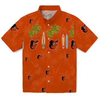 Baltimore Orioles MLB Surfboard Palm Hawaiian Shirt - Perfect for Summer and Game Days