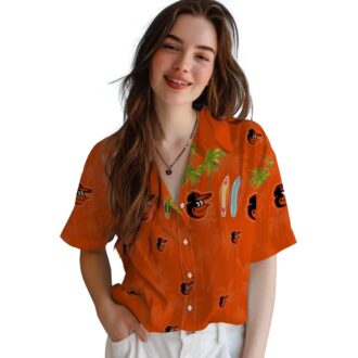 Baltimore Orioles MLB Surfboard Palm Hawaiian Shirt - Perfect for Summer and Game Days