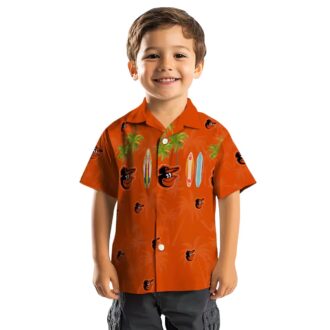 Baltimore Orioles MLB Surfboard Palm Hawaiian Shirt - Perfect for Summer and Game Days