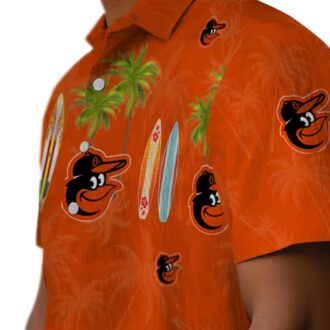 Baltimore Orioles MLB Surfboard Palm Hawaiian Shirt - Perfect for Summer and Game Days