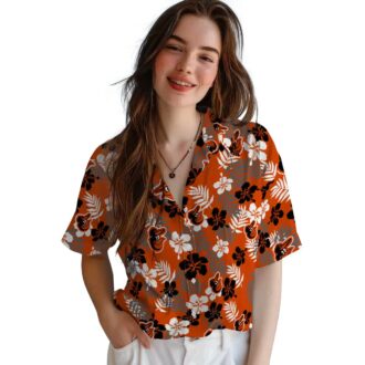 Baltimore Orioles Orange Floral Tropical Hawaiian Shirt - MLB Fan Summer Apparel