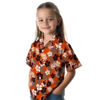 Baltimore Orioles Orange Floral Tropical Hawaiian Shirt - MLB Fan Summer Apparel