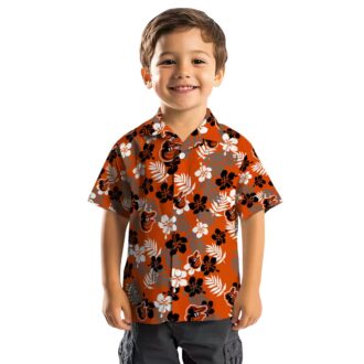 Baltimore Orioles Orange Floral Tropical Hawaiian Shirt - MLB Fan Summer Apparel