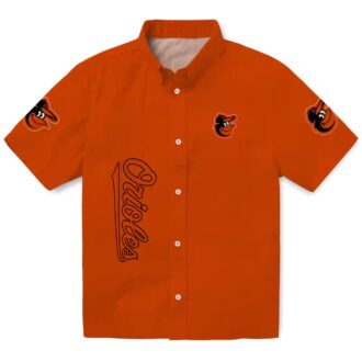 Baltimore Orioles Stuart Minion Orange Hawaiian Shirt - MLB Team Tropical Shirt for Fans