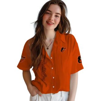Baltimore Orioles Stuart Minion Orange Hawaiian Shirt - MLB Team Tropical Shirt for Fans