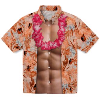Baltimore Orioles Sunset Beach Hawaiian Shirt - Orange and Black MLB Team Apparel for Summer