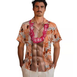 Baltimore Orioles Sunset Beach Hawaiian Shirt - Orange and Black MLB Team Apparel for Summer
