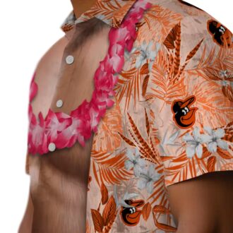 Baltimore Orioles Sunset Beach Hawaiian Shirt - Orange and Black MLB Team Apparel for Summer