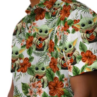 Baltimore Orioles Yoda Green Hawaiian Shirt - MLB Team Tropical Shirt for Orioles Fans