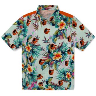 Best Baltimore Orioles Hawaiian Shirt - Tropical Foliage Green MLB Shirt for Fans