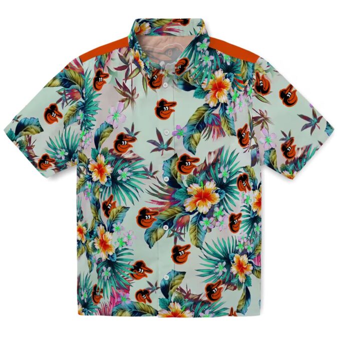 Best Baltimore Orioles Hawaiian Shirt - Tropical Foliage Green MLB Shirt for Fans