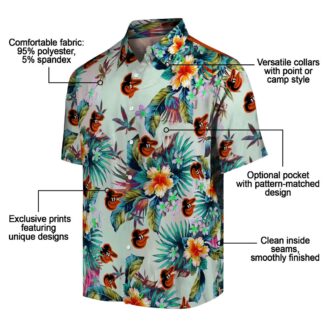Best Baltimore Orioles Hawaiian Shirt - Tropical Foliage Green MLB Shirt for Fans