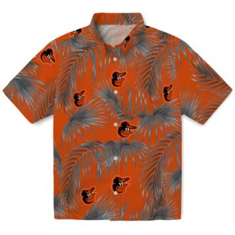 Comfortable Baltimore Orioles Tropical Hawaiian Shirt - Leafy Palms Design for MLB Fans