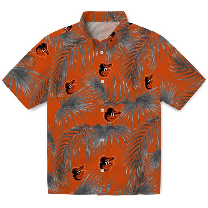 Comfortable Baltimore Orioles Tropical Hawaiian Shirt - Leafy Palms Design for MLB Fans