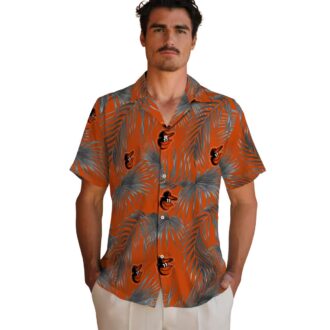 Comfortable Baltimore Orioles Tropical Hawaiian Shirt - Leafy Palms Design for MLB Fans