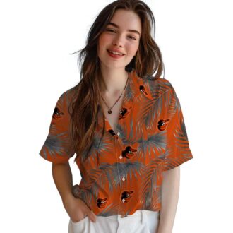 Comfortable Baltimore Orioles Tropical Hawaiian Shirt - Leafy Palms Design for MLB Fans