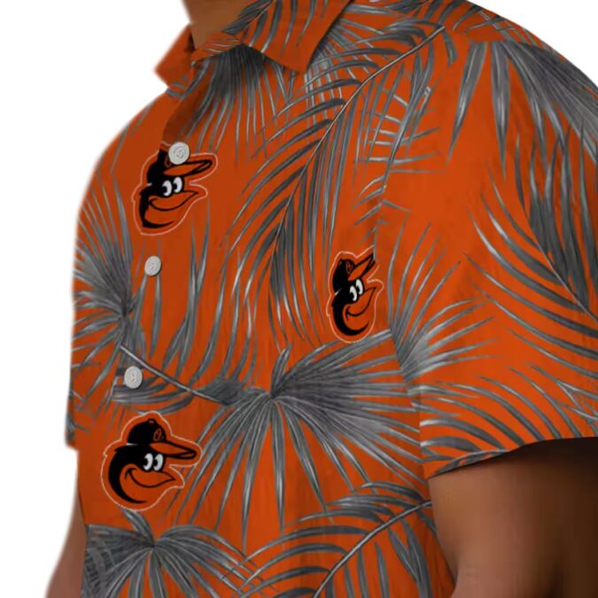 Comfortable Baltimore Orioles Tropical Hawaiian Shirt - Leafy Palms Design for MLB Fans