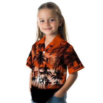Custom Baltimore Orioles Sunset Aloha Hawaiian Shirt - Orange & Black MLB Beach Shirt for Fans