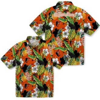 Custom Baltimore Orioles Tropical Hawaiian Shirt - Toucan Orange Green Design for MLB Fan