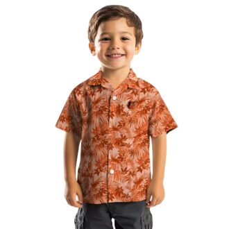 Limited Edition Baltimore Orioles Orange Hawaiian Shirt - Summer Aloha MLB Shirt with Leafy Pattern
