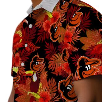 MLB Baltimore Orioles Floral Toucan Hawaiian Shirt - Summer Tropical Beach Shirt for Men & Women