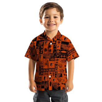 Orange & Black Baltimore Orioles Hawaiian Shirt - MLB Official Patchwork Tropical Shirt for Fans