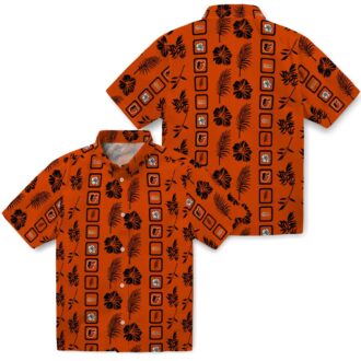 Trendy Baltimore Orioles Floral Hawaiian Shirt - Tropical Orange MLB Shirt for Fans