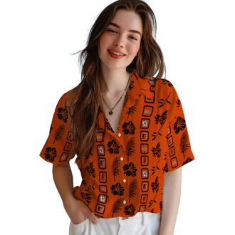 Trendy Baltimore Orioles Floral Hawaiian Shirt - Tropical Orange MLB Shirt for Fans