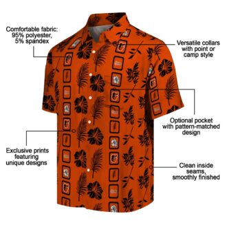 Trendy Baltimore Orioles Floral Hawaiian Shirt - Tropical Orange MLB Shirt for Fans