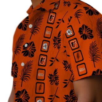Trendy Baltimore Orioles Floral Hawaiian Shirt - Tropical Orange MLB Shirt for Fans
