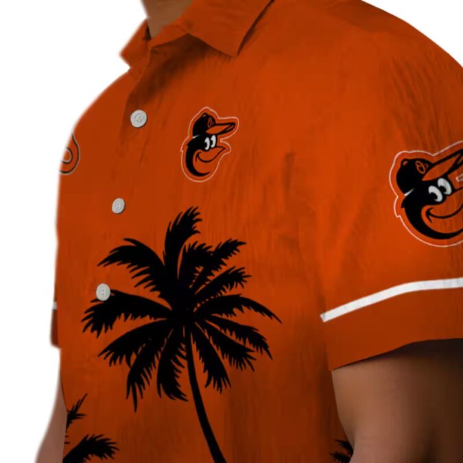 Tropical Sunset Baltimore Orioles Hawaiian Shirt - MLB Fan Apparel in Orange & Black
