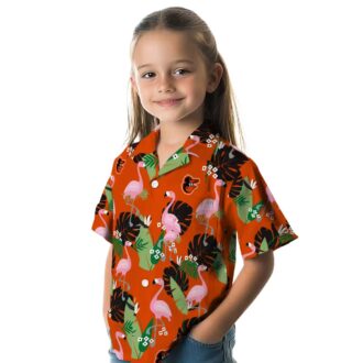 Unique Baltimore Orioles Orange Flamingo Leaf Hawaiian Shirt - MLB Aloha Summer Design